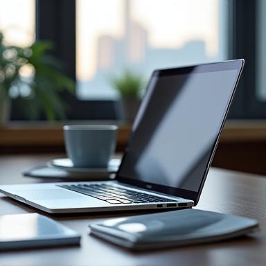 Laptop ultrabook sottile per produttività in ufficio